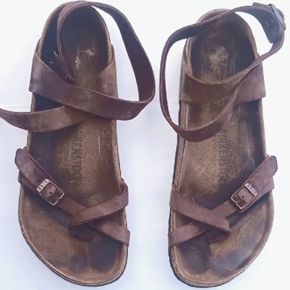 Birkenstock Yara Strappy Brown Sandals Size 9-9.5